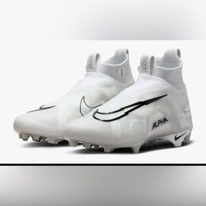 Nike Alpha Menace Elite 3 Football Cleats Size 13 White DM1792-109 Platinum